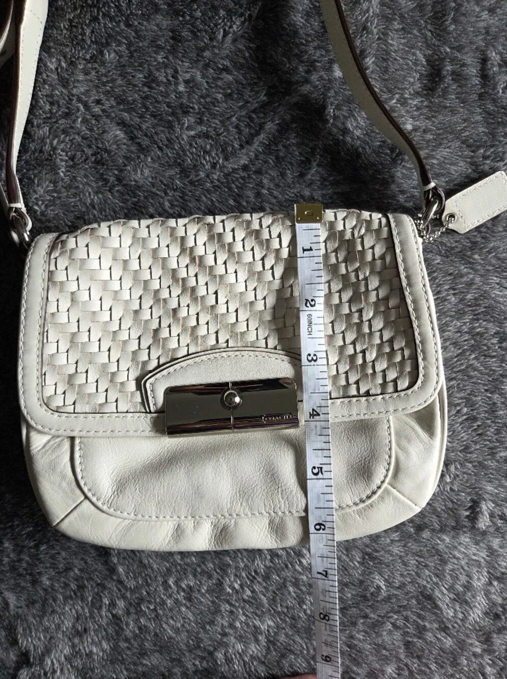 Coach Cream Leather Crossbody Bag